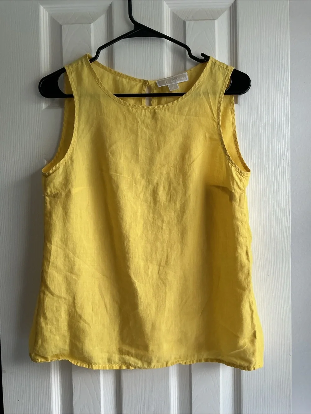 Michael Kors Bright Yellow Linen Tank Top